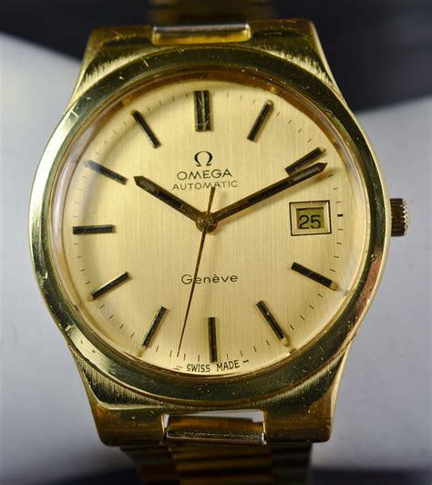 omega geneve gold watch|omega geneve automatic gold vintage.